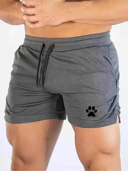 Men's Bear Paw Print Casual Shorts - Perfect for Summer Activities - Buy Center UK