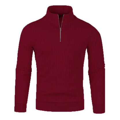 Buy Center Men's Semi Turtleneck Half Zip Pullover - Gothic Style - Buy Center UK