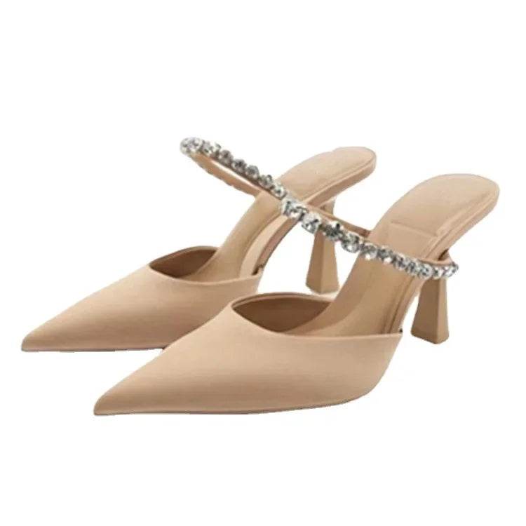 Buy Center Plus Size Women's Casual High Heel Slippers - Diamant Style - Buy Center UK