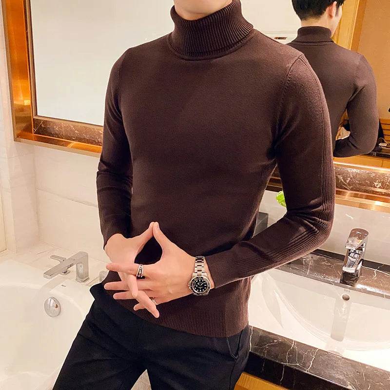 Buy Center Men's Turtleneck Sweater - Slim Fit Casual Fall Fashion - Buy Center UK