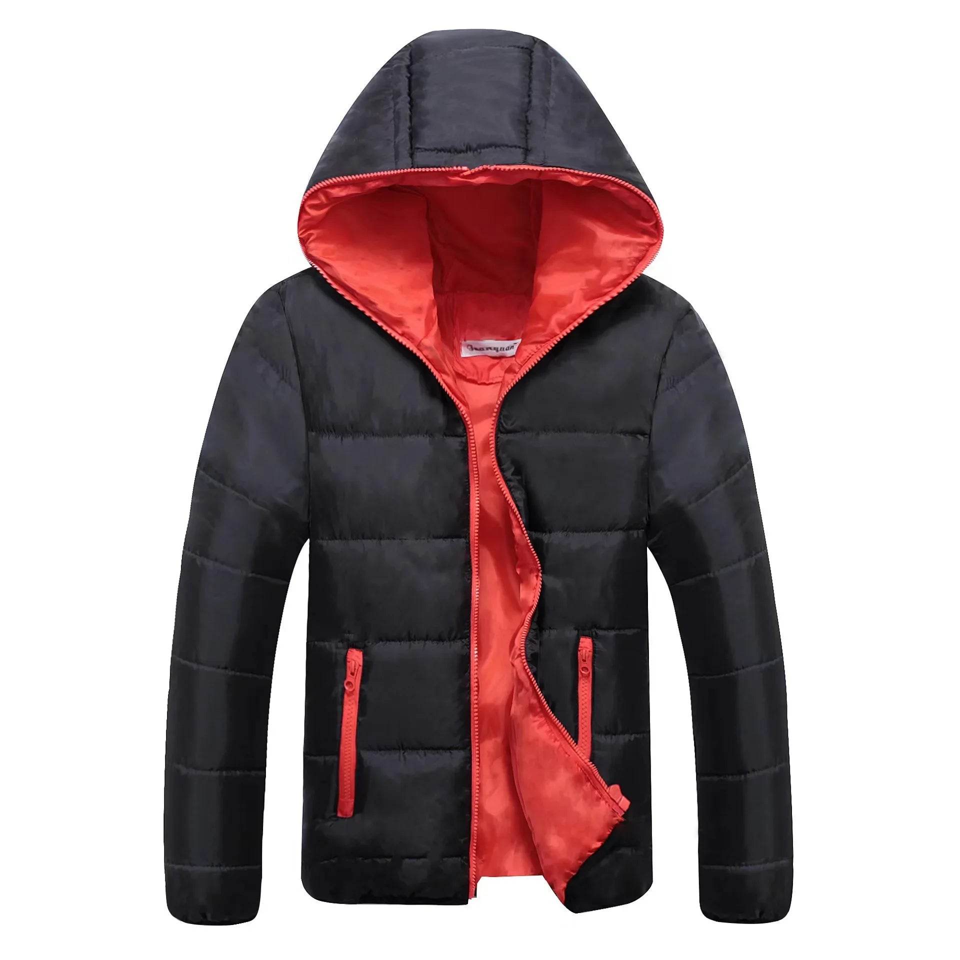 Classic Men's Cotton Coat - Hooded Zipper Jacket in Candy Colors - Buy Center UK