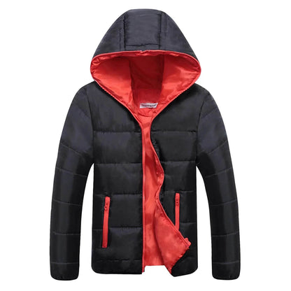 Classic Men's Cotton Coat - Hooded Zipper Jacket in Candy Colors - Buy Center UK