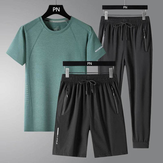 2025 Summer Black White Tracksuit Set - Men's Oversized Sportswear - Buy Center UK