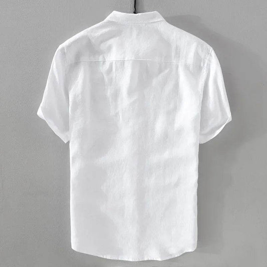 Buy Center Men's Casual Linen Short Sleeve Shirt - Breathable Summer Wear - Buy Center UK