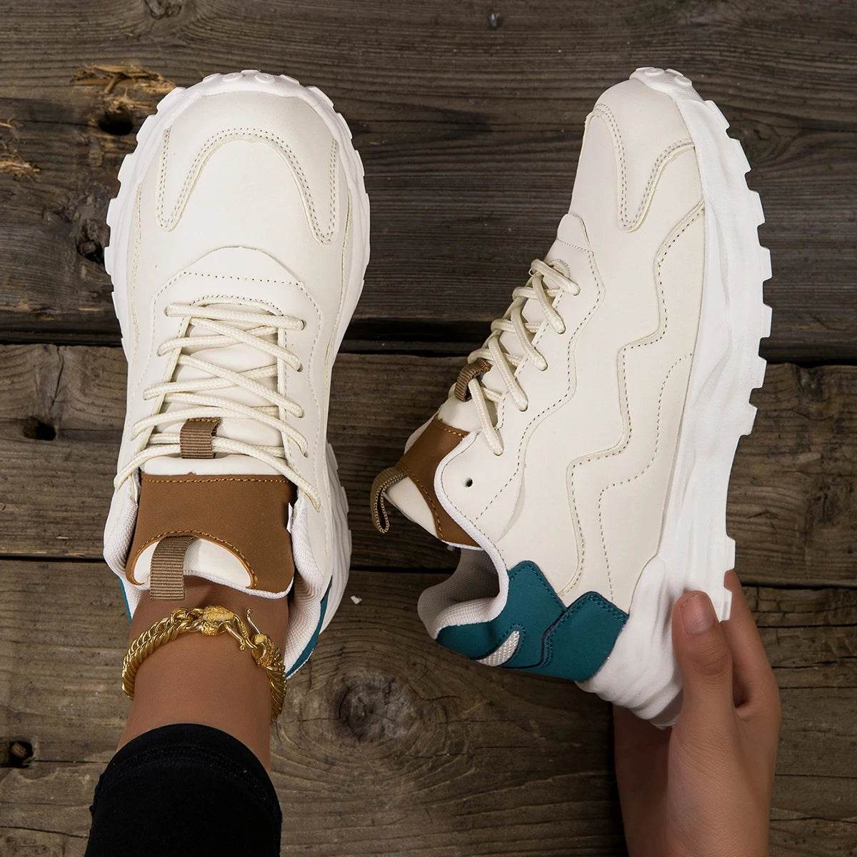 Buy Center Women's Vulcanize Platform Sneakers - Breathable Casual Footwear - Buy Center UK