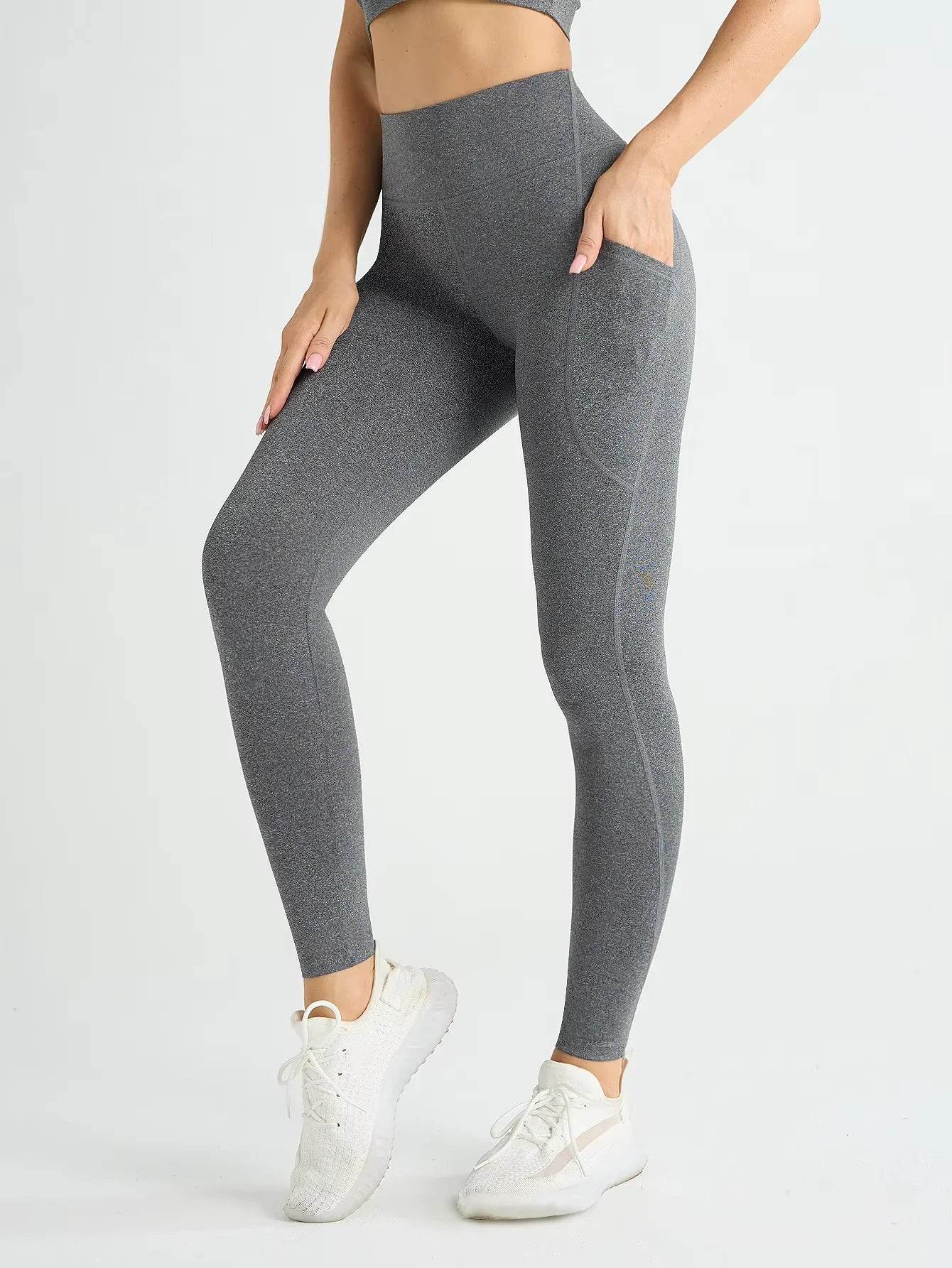 Buy Center Women's High Waist Yoga Leggings - Tummy Control with Pockets - Buy Center UK