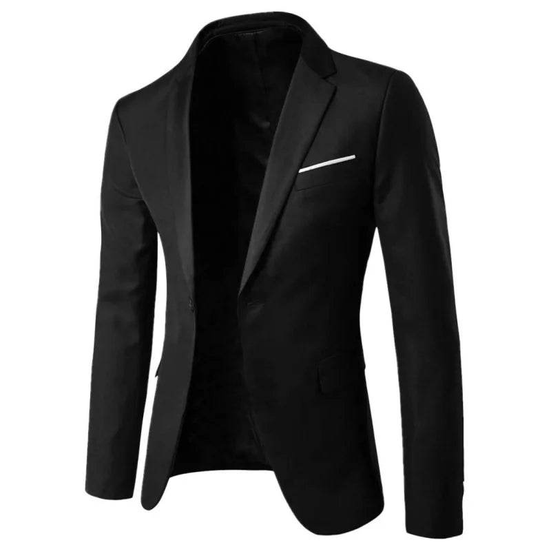 Buy Center Men's Casual Slim Fit Blazer - Korean Style, Spring Fashion - Buy Center UK