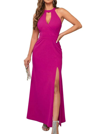 Buy Center Women's Elegant Evening Dresses - Sleeveless High Neck Style - Buy Center UK