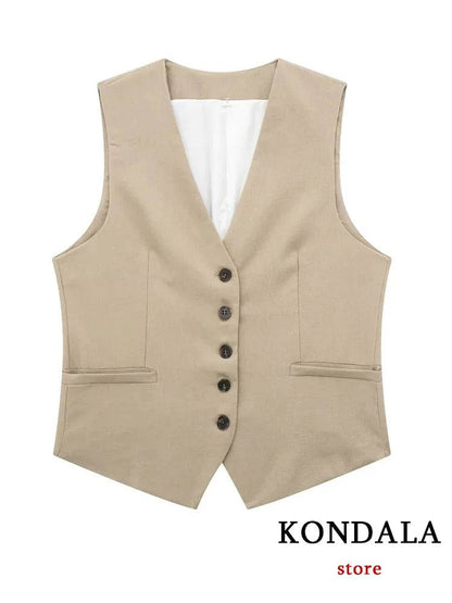 TRAFZA Casual Women Suits - V Neck Blazer & Wide Leg Shorts - Buy Center UK