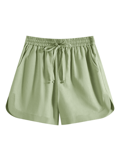 FSLE Women’s Summer Cotton Linen Shirt & Shorts Set - Casual Elegance - Buy Center UK