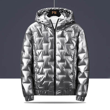 Buy Center Men's Hooded Cotton Coat - Shiny, Warm Jacket for Winter - Buy Center UK