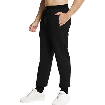 Buy Center Men’s Sweatpants - Side Zipper Pockets, Elastic Waist Joggers - Buy Center UK