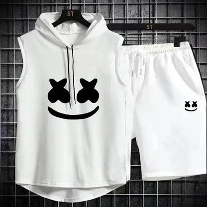 Brand Summer Men's Two Piece Set - Casual T-Shirt & Shorts Suit - Buy Center UK