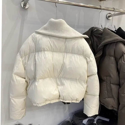 2023 Winter Women's Knitted Collar Down Jacket - Chic & Warm Style - Buy Center UK