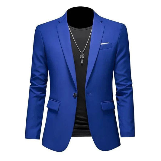 Buy Center Casual Business Blazer for Men - Solid Color Elegance - Buy Center UK