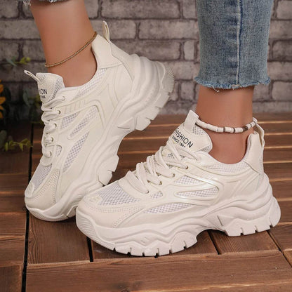 Buy Center Women's Chunky Sneakers - Lightweight Tennis Platform Shoes - Buy Center UK