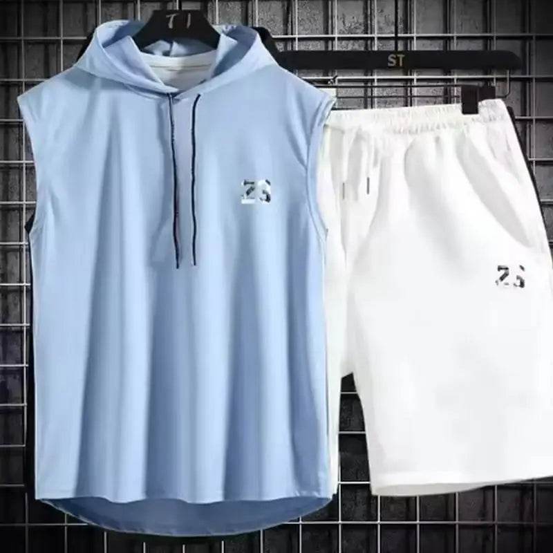Buy Center Men's Summer Two Piece Set - Casual T-Shirt & Shorts - Buy Center UK