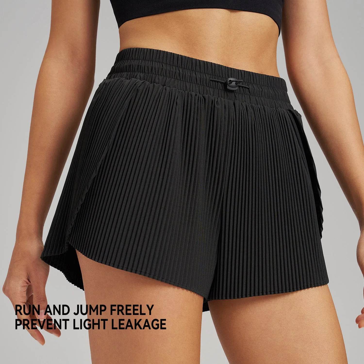 Buy Center Women's Yoga Shorts - Pleated Skirt, Quick Dry Design - Buy Center UK