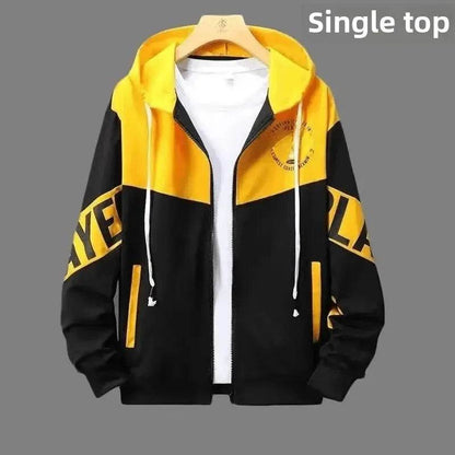 Buy Center Trendy Letter Print Hooded Jacket - Loose Fit Cardigan - Buy Center UK