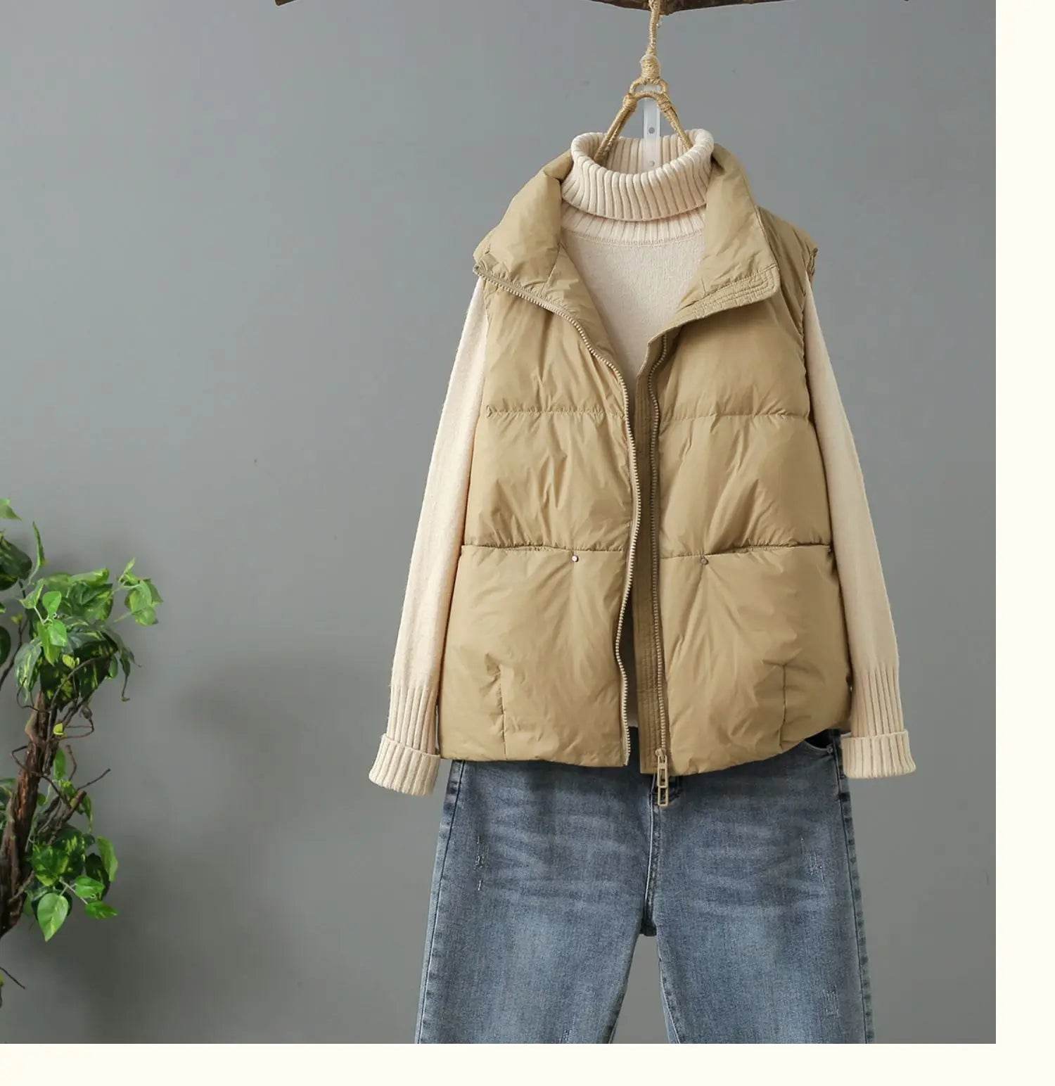 Buy Center Women's Oversize Down Vest - Lightweight, Sleeveless Warmth - Buy Center UK