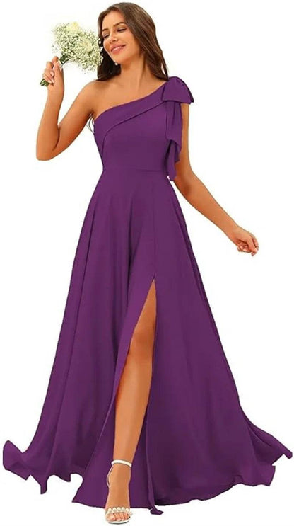 Buy Center Customized Satin A-Line One Shoulder Bridesmaid Dress - Buy Center UK