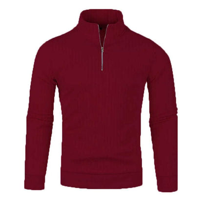 Buy Center Men's Semi Turtleneck Half Zip Pullover - Gothic Style - Buy Center UK