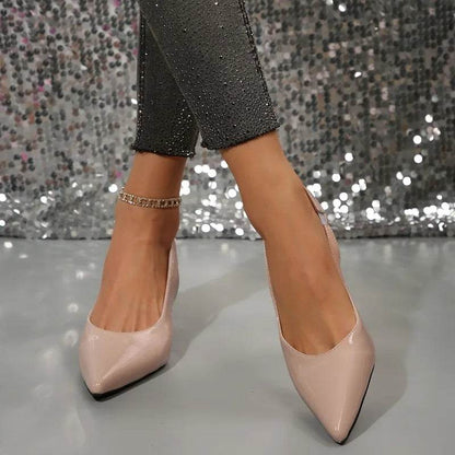 Buy Center Women's Heeled Slingbacks - Elegant Buckle Pointed Toe - Buy Center UK