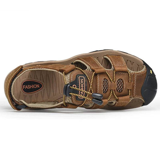 Buy Center Genuine Leather Men’s Sandals - Leisure Beach Slippers - Buy Center UK