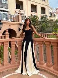 Buy Center Gradient Print Maxi Dress - Sexy Strapless Backless Style - Buy Center UK