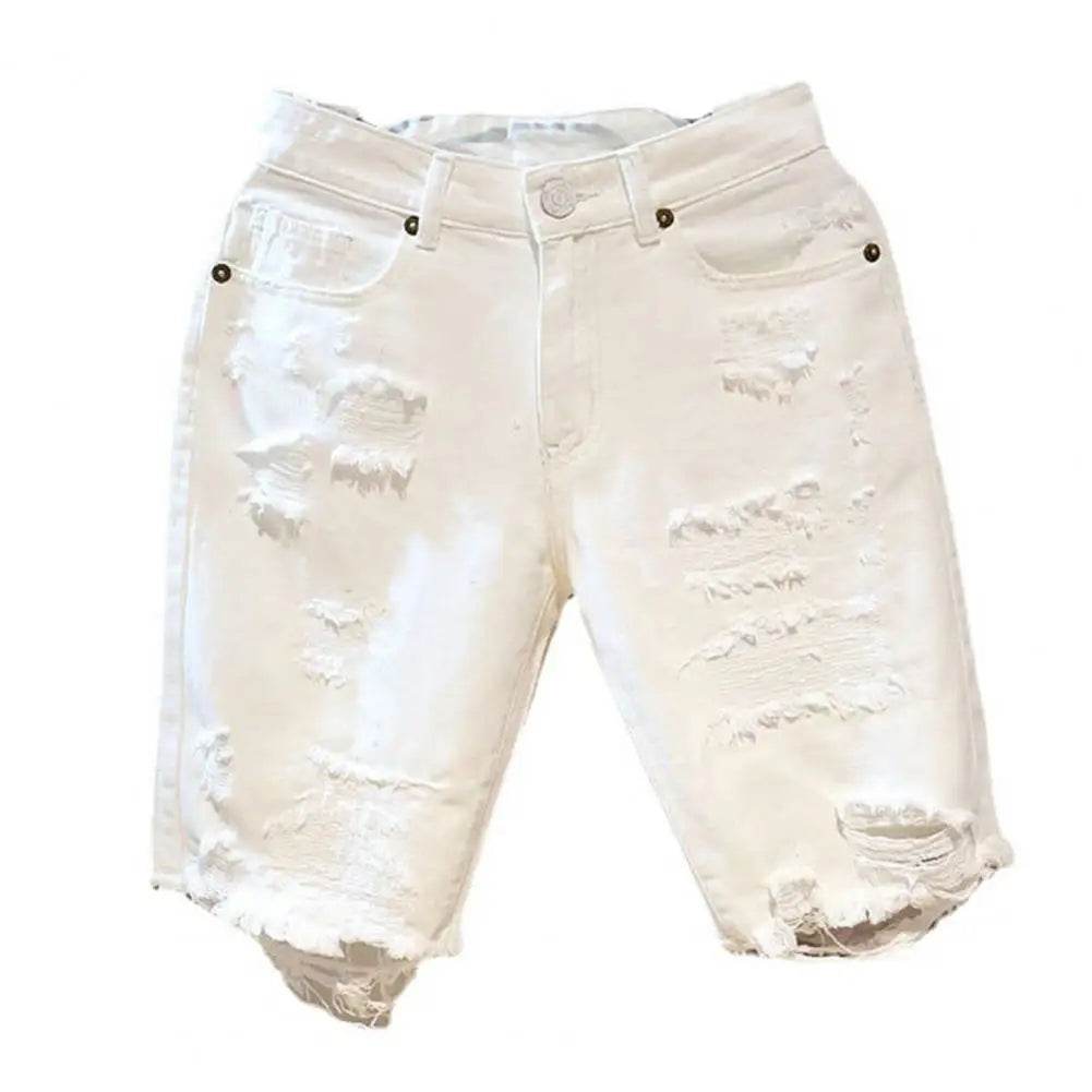 Buy Center Men's Summer Denim Shorts - Multi Pockets, Zipper Closure - Buy Center UK
