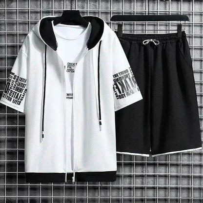 Buy Center Men's Summer Sports Suit - Quick Dry Hooded Set - Buy Center UK