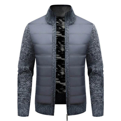 Buy Center Men's Winter Cardigan - Warm Fleece Lined Knit Jacket - Buy Center UK