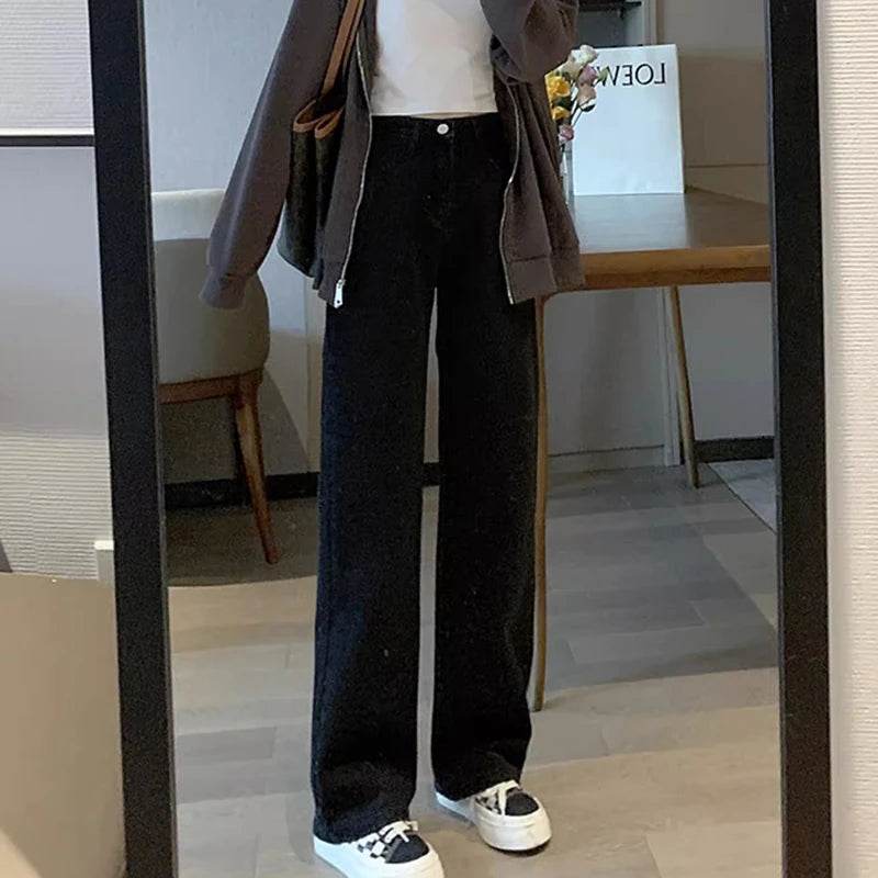 Buy Center Vintage Wide Leg Jeans - High Waist Fashion Trousers - Buy Center UK