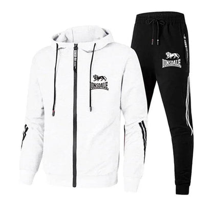 Buy Center Men's Tracksuit Set - Zipper Hoodie & Slim Sweatpants - Buy Center UK