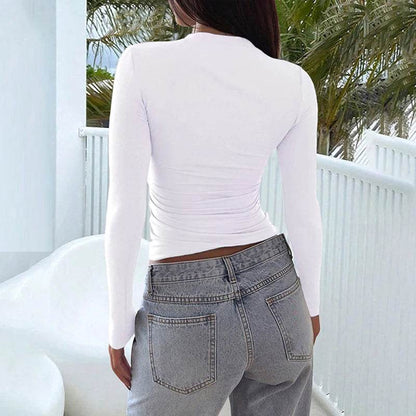 Buy Center Women’s Autumn T-Shirt - Elegant Long Sleeve Slim Fit - Buy Center UK