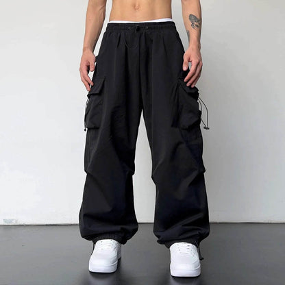 Men's Casual Mid Waist Sports Pants - Multi Pocket & Breathable Fit - Buy Center UK