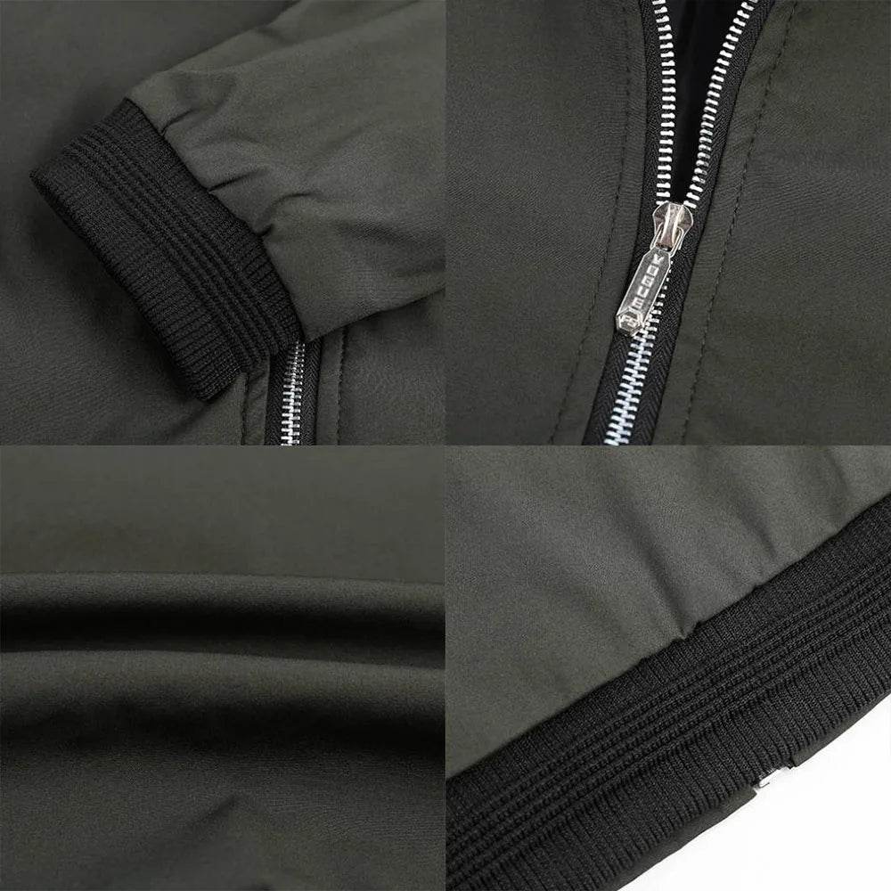 Buy Center Men's Bomber Jacket - Stylish Solid Color for Fall - Buy Center UK
