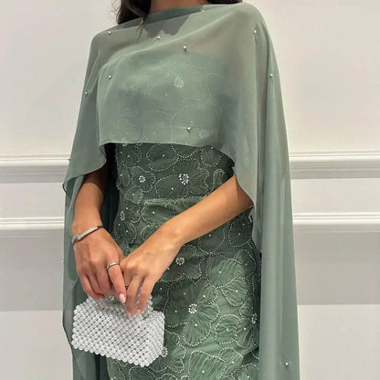 Elegant 2-Piece Prom Dress with 3D Flowers - Customizable Gown - Buy Center UK