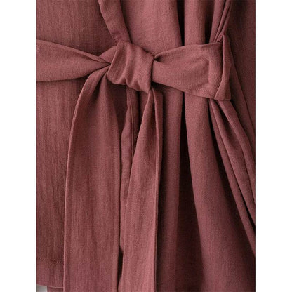 RAFZNB Women's Mid Waist Pants Set - Kimono Coat & Flare Trousers - Buy Center UK