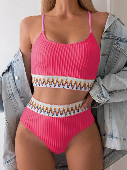 Sexy Solid Yellow Bikini 2024 - High Cut, High Waist Swimwear - Buy Center UK