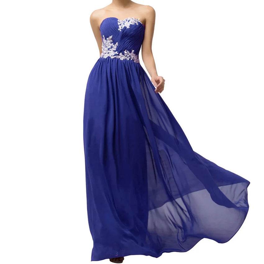 Elegant A-Line Chiffon Bridesmaid Dress - Beading & Appliques - Buy Center UK