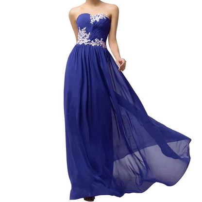 Elegant A-Line Chiffon Bridesmaid Dress - Beading & Appliques - Buy Center UK