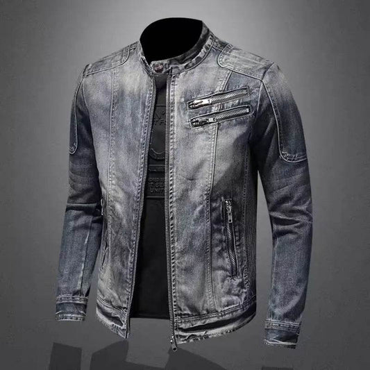 Buy Center Men’s Slim Fit Denim Jacket - Casual Autumn Style - Buy Center UK