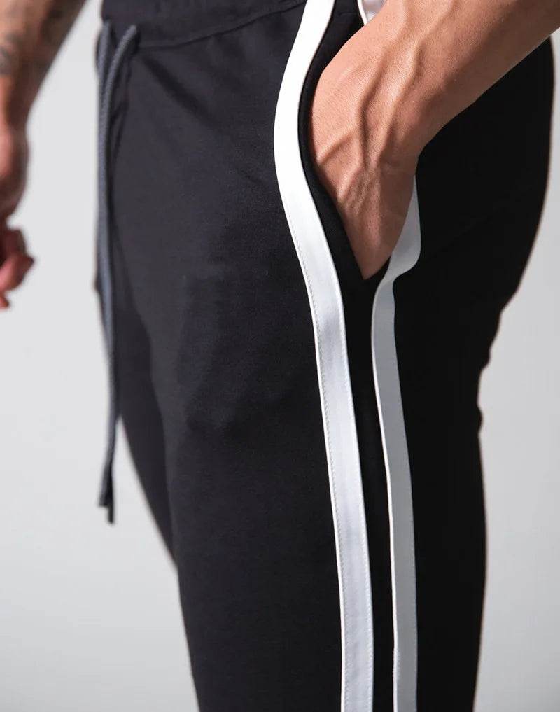 Buy Center Men's Casual Pants - Striped Color Block Fitness Gear - Buy Center UK
