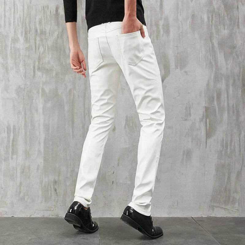 Buy Center Men's Skinny Fit PU Leather Pants - Perfect for Nightclubs - Buy Center UK
