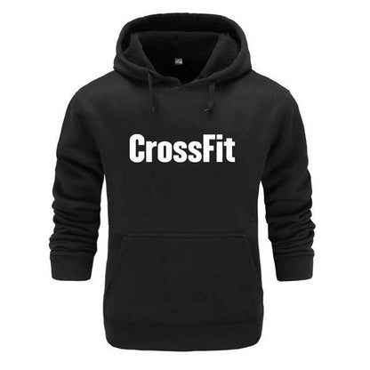 Buy Center Men's CrossFit Sweatshirt - Stylish Black Print Hoodie - Buy Center UK