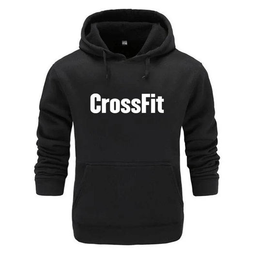 Buy Center Men's CrossFit Sweatshirt - Stylish Black Print Hoodie - Buy Center UK