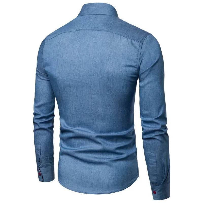 Buy Center Vintage Men's Denim Shirt - Casual Summer Fashion Staple - Buy Center UK