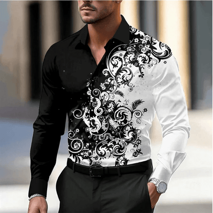 Buy Center Floral Business Casual Shirt - Soft Fabric in 11 Colors - Buy Center UK