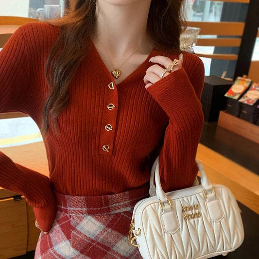 Buy Center Women’s Knitted Pullover Sweater - Casual Slim Fit Style - Buy Center UK